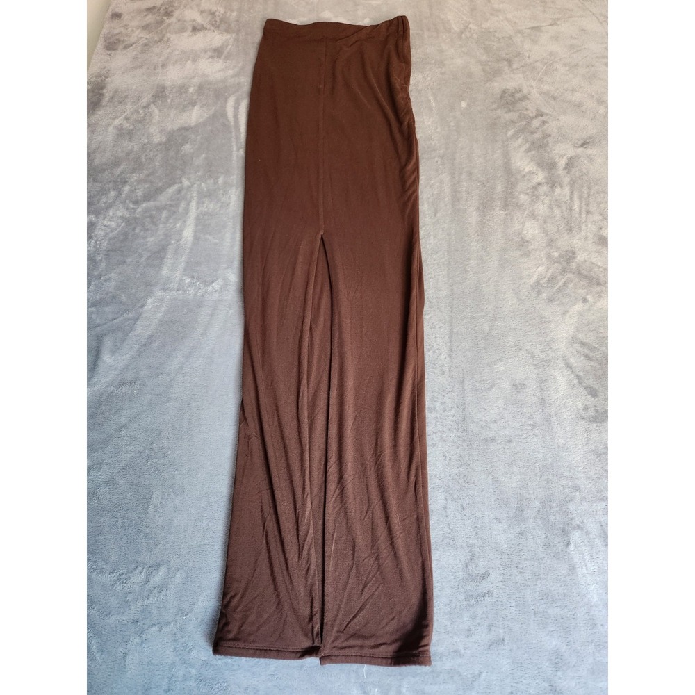 New Naked Wardrobe Chocolate Brown Long Bodycon Stretchy Skirt Small S Tall Nwt - Picture 10 of 10